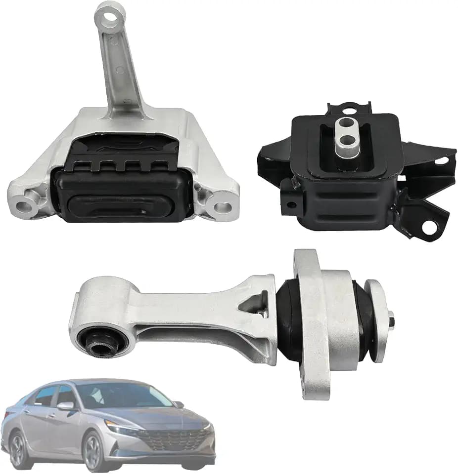 21830-AA200 21810-AA000 21950-F2000 Engine Mounts ＆ Automatic Transmission Mount 3PCS Set Fit for Hyundai Elantra 2021 2022 2023 2.0L, Including (Trans Mount Bracket ＆ Side Mount ＆ Torque Arm)