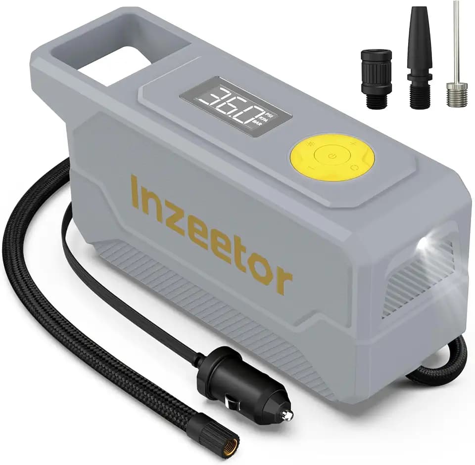 150 PSI Tire Inflator Portable Air Compressor with Digital Pressure, Gray