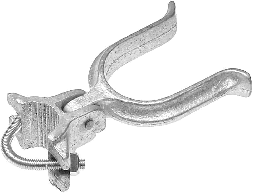 1-5/8" x 4" Chain Link Fence Gate Fork Latch - Commercial Heavy Duty - Malleable - Galvanized Gate Latch with Hole for Padlock