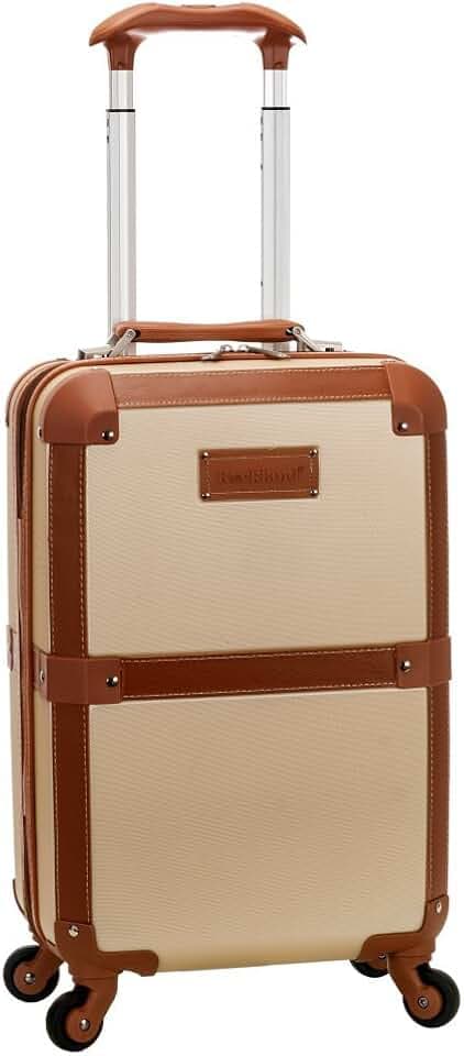 Rockland Stage Coach 20-Inch Rolling Trunk, Champagne, 20-Inch