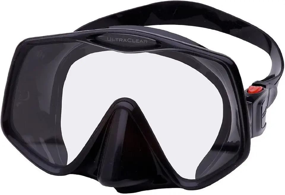 ATOMIC AQUATICS Frameless 2 Mask | Ideal for Scuba Diving and Snorkeling | Provides a Wide and Clear View | Comfortable, Soft face Seal | Includes Travel case