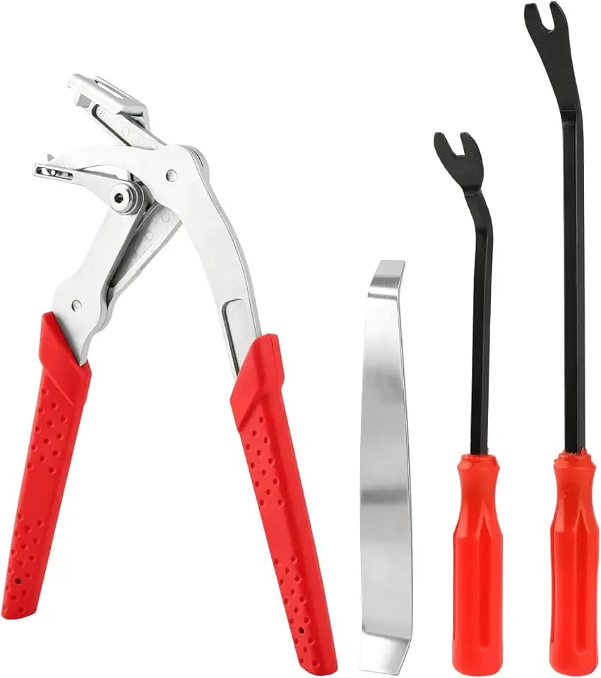 4 Pcs Car Clip Pliers Set, Damage‑Free Auto Fastener & Panel Trim Removal Tool Kit for Car Interior Door Dashboard Upholstery Repair