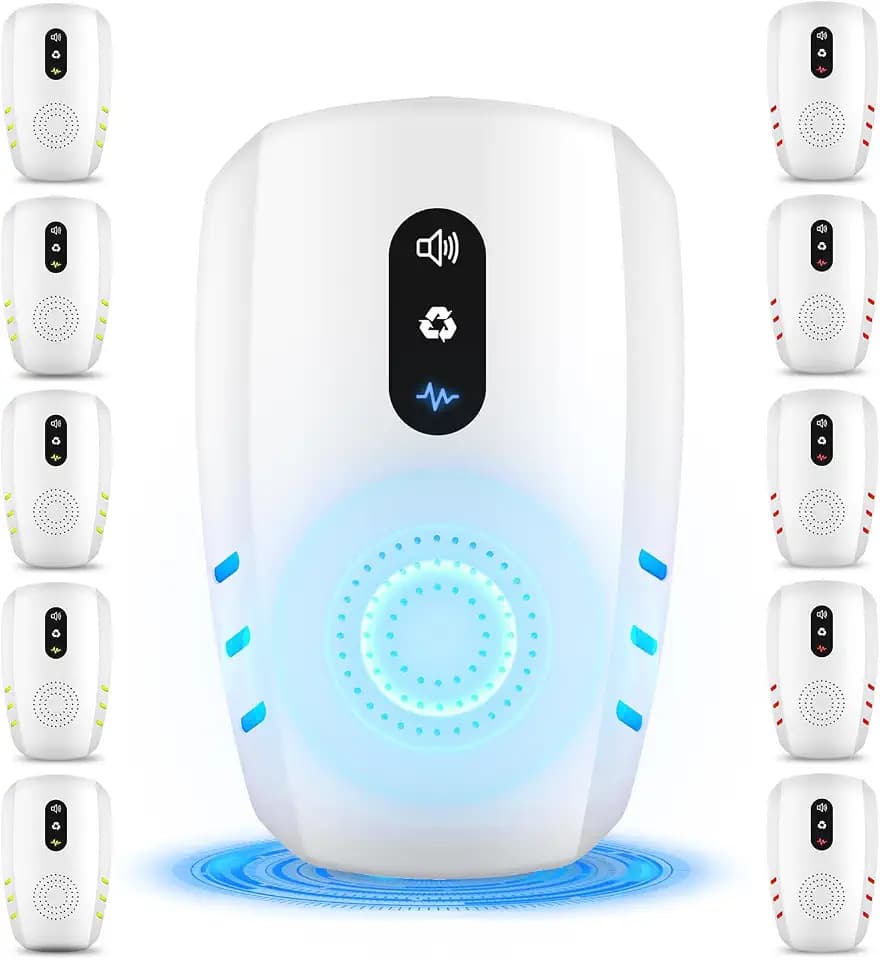 2026 Upgraded Ultrasonic Indoor Pest Repeller, 3-Mode Mouse Traps, 10 Pack