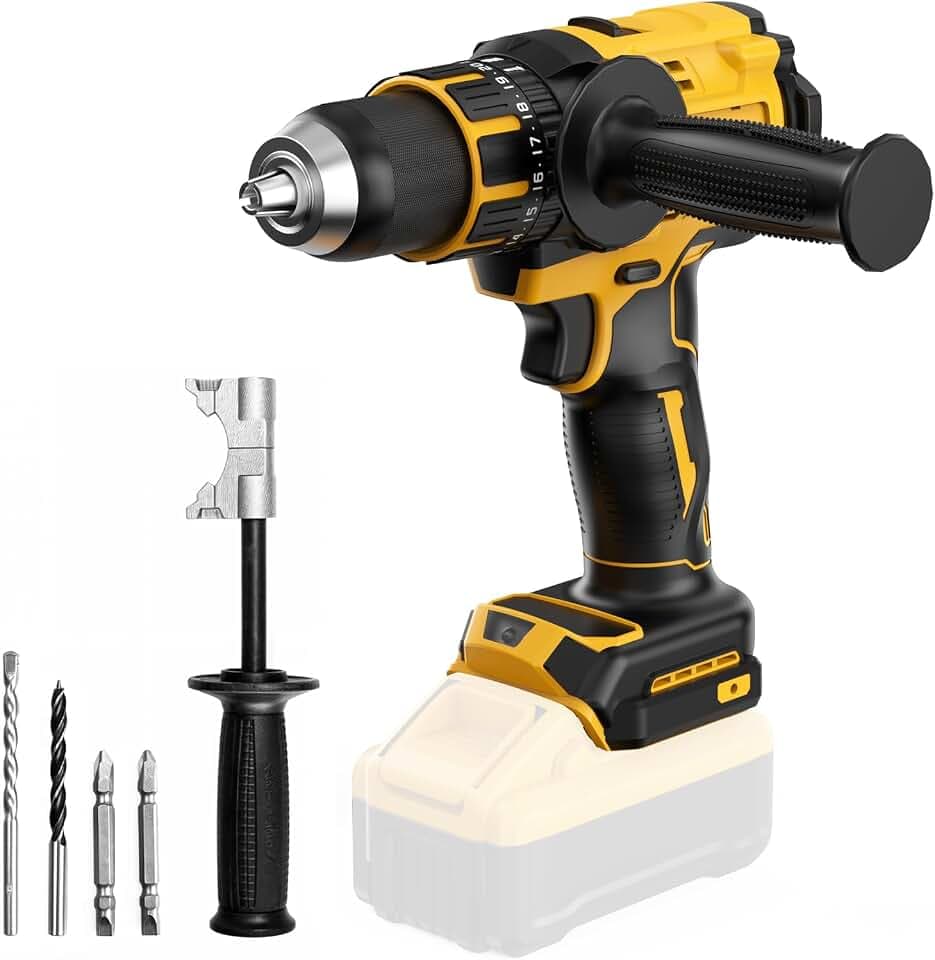 Cordless Hammer Drill Compatible with Dewalt 20V MAX Battery(No Battery)