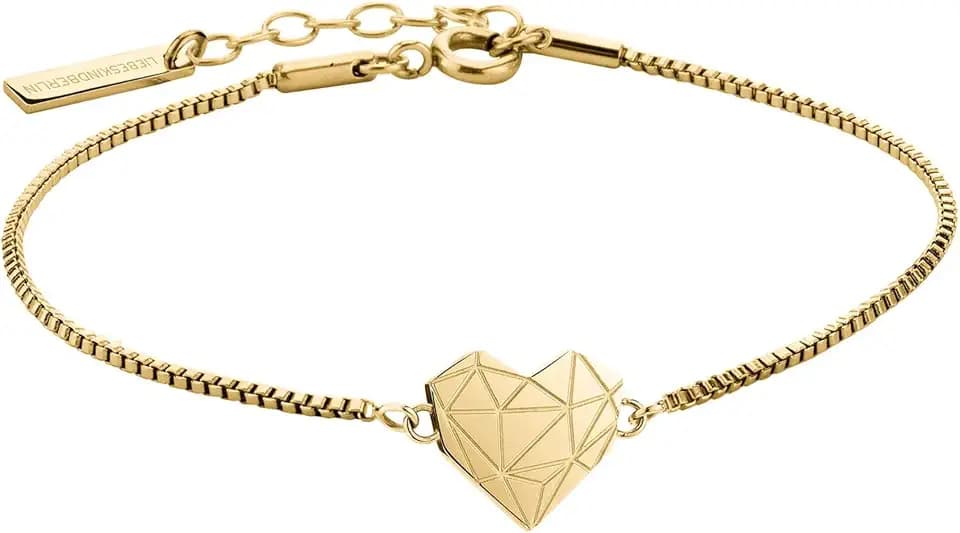 LIEBESKIND BERLIN Herz-Armband für Damen – Edelstahl-Armschmuck mit liebevollem Herzanhänger – In verschiedenen Farben und Ausführungen – Romantische Geschenkidee