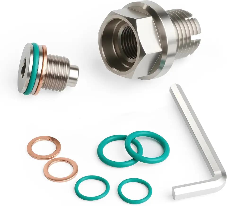 M12*1.75 Double Oversize Magnetic Piggyback Oil Drain Plug, Stainless Steel Self Tapping Oil Pan Thread Repair Kit (M12.2 * 1.75-15mm)