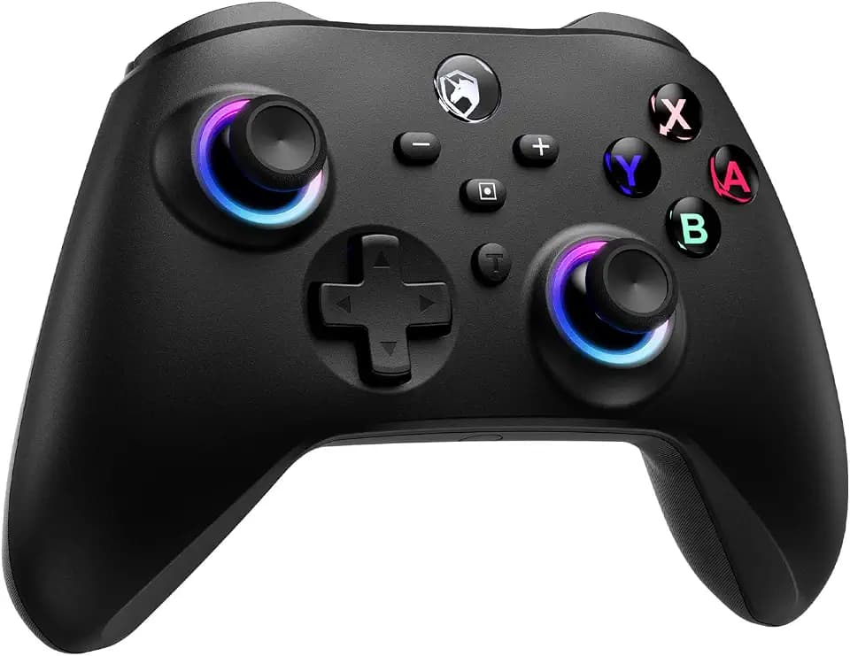 ECHTPower Switch Controller Kompatibel mit Switch 2/OLED/Lite, Switch Pro Controller, 9 LEDs Wireless Controller mit Turbo, 6-Achsen, Aufwachen, Gyroskop, SYNC, Makro und Screenshot