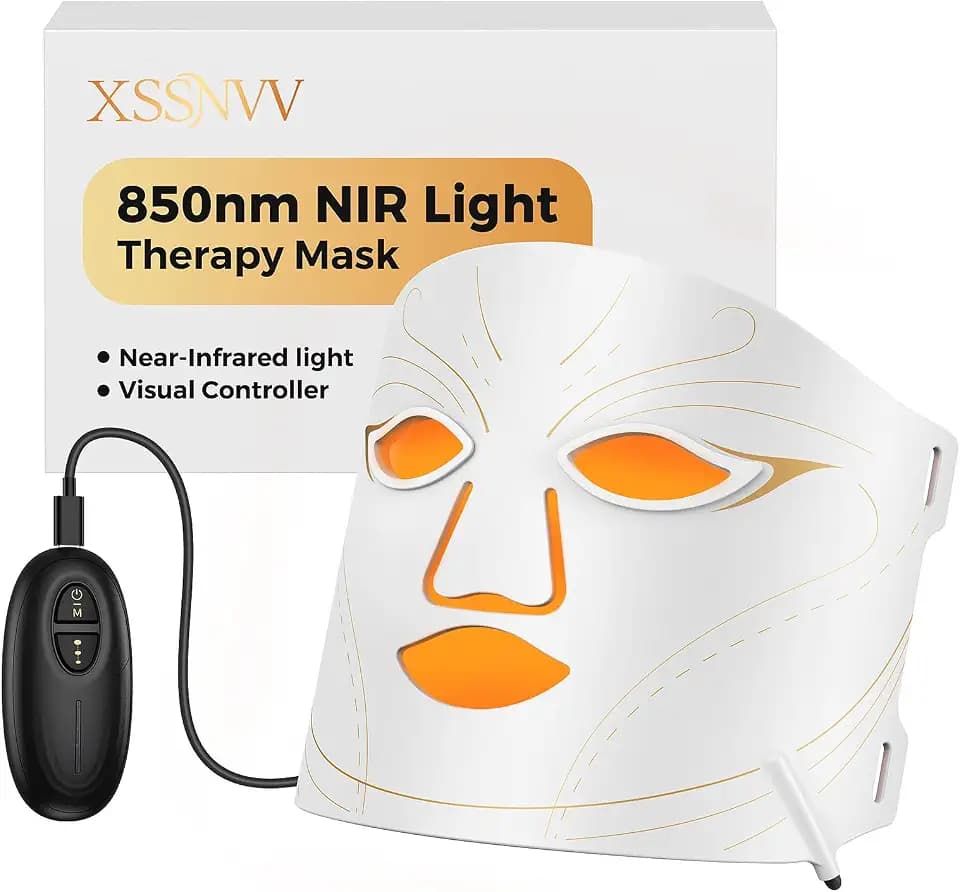 LED Maske Gesicht mit 4 Modi für Anti-Aging, Hautklärung