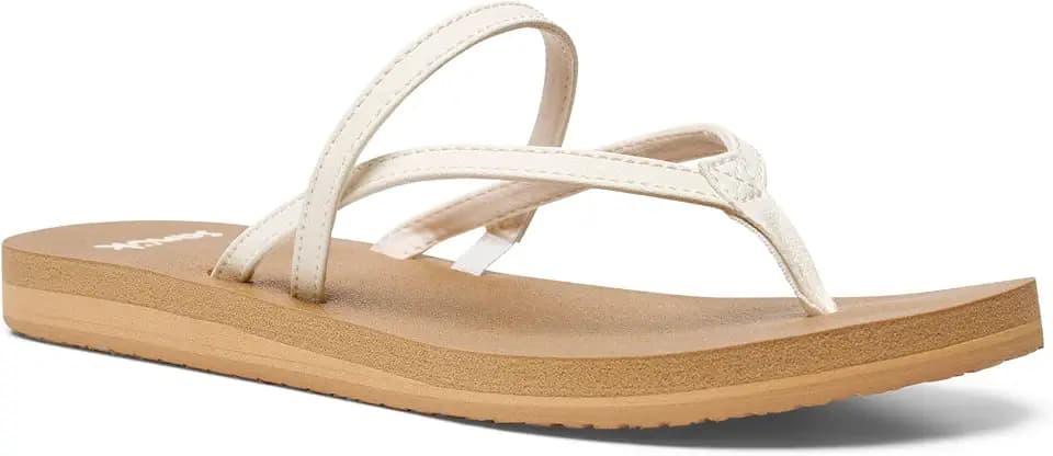 Sanuk Yoga Stella Womens Sandals - Yoga Mat Footbed Flip Flops