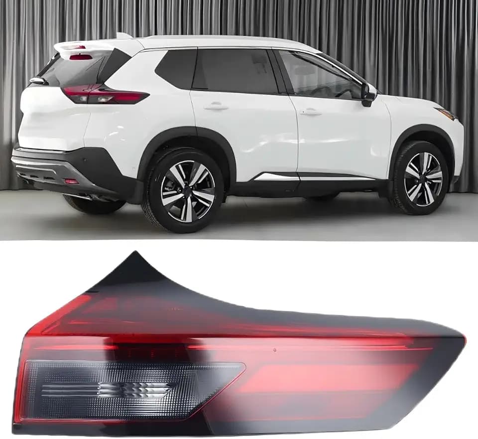 RH LED Outer Tail Light Compatible With 2021-2024 Nissan Rogue Rear Lamp Right Passenger Side Without Turn Sgnal Bulb 26550-6RR0A NI2805122