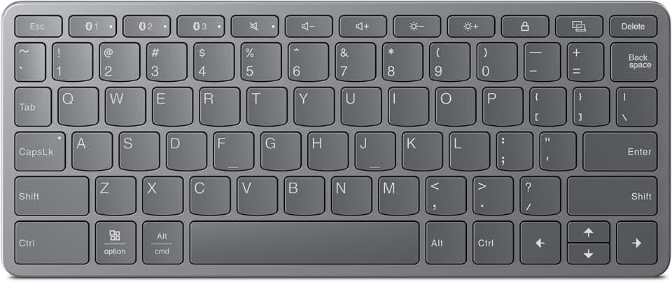 Lenovo Multi-Device Wireless Bluetooth Keyboard, Iron Grey