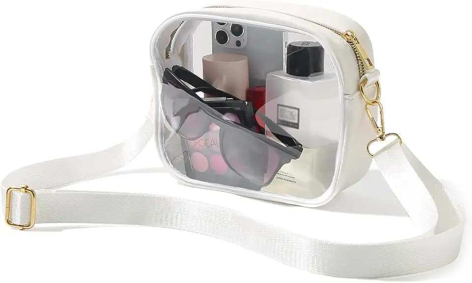 TOBVZOO Clear Bag Stadium Approved, Crossbody Transparent Bag for Concerts Sports Events, Purses for Men & Women