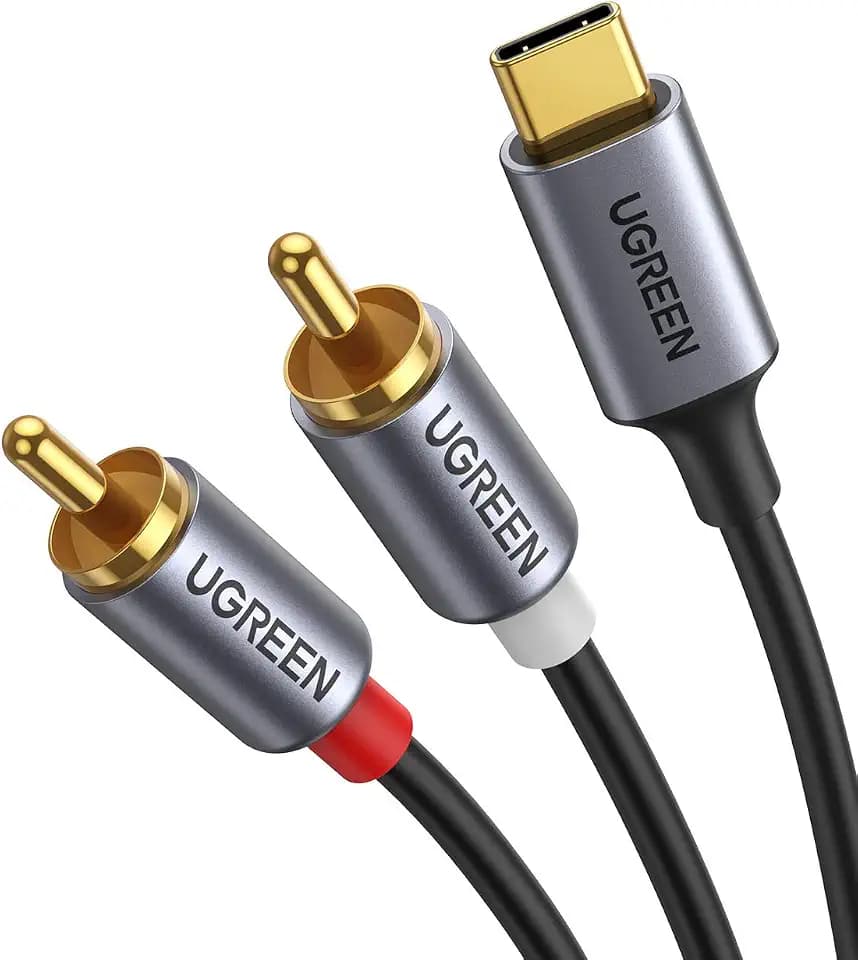 UGREEN USB C to RCA Audio Cable Type C to 2RCA Male Jack Plug Adapter 5FT