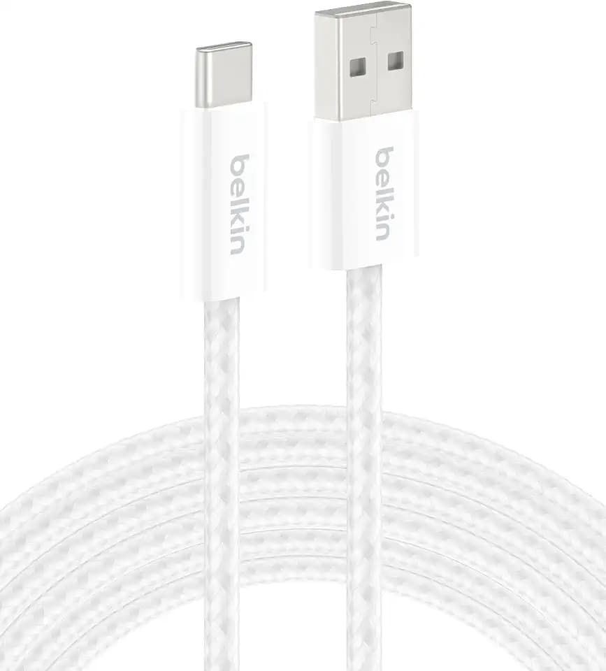 Belkin USB A to USB C 15W Braided Cable 9.9ft iPhone Charger Cord