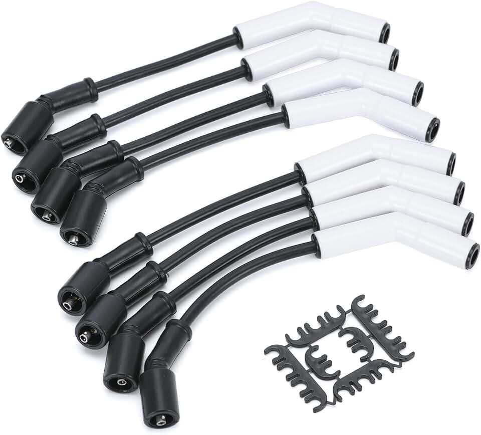 Spark Plug Wire Set for GM LS3/LS4/LS7/LT Engines 9070C Extreme 9000 Ceramic Spark Plug Boot Ignition Wire/Cable Kit