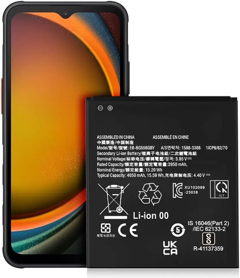 2026 Neu EB-BG556GBY Ersatzakku für Galaxy XCover 7 G556B, 4050mAh Großer Kapazität 3,85V Li-Ion Replacement Batterie