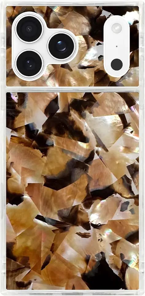 Flaunt Official Square iPhone 17 Pro Max Case - Brown Abalone
