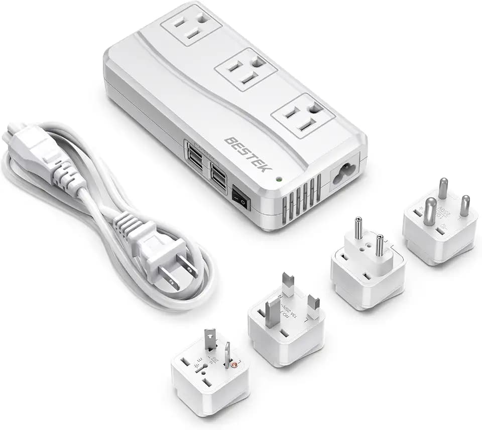BESTEK Universal Travel Adapter 220V to 110V Voltage Converter with 4 USB