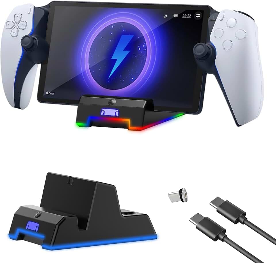 Ladestation für PS Portal Remote Player, Ständer für PS Portal, Ladegerät Zubehör kompatibel mit Play Station Portal Adapter