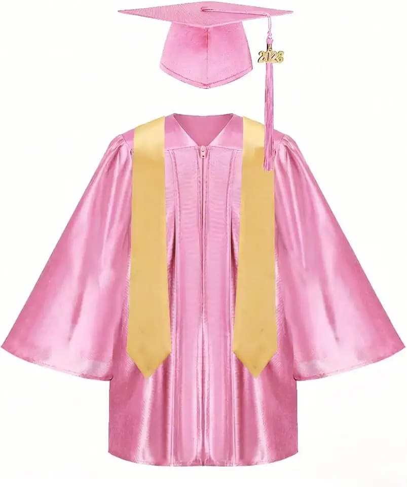 Kindergarten Graduation Cap and Gown with 2026 2027 Tassel Preschool Kids Graduation Gowns Child Ceremony Party Gift