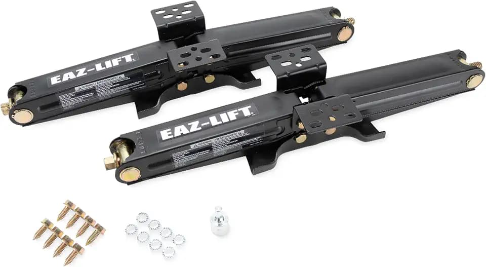 Camco EAZ-Lift 24-inch RV Stabilizing Scissor Jacks, Features a 5,000 lb Load Capacity - Heavy-Duty Steel Construction – Set of 2 (48820)