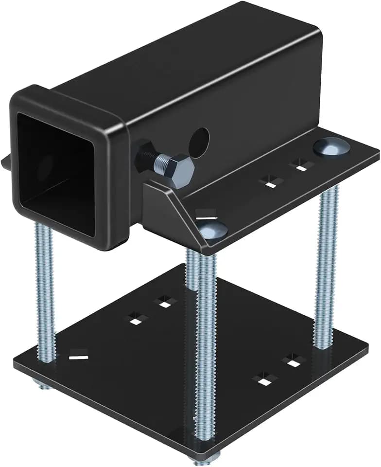 Bolt-On RV Hitch Receiver - 2" Adapter for 3-4" Camper Beams, 200lbs Reinforced Cargo Rack & Bike Mount