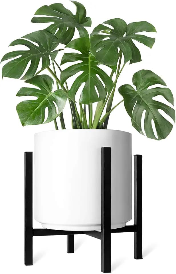 Mkono Plant Stand Indoor, Tall Metal Flower Pot Holder, Fit12” Pot Black