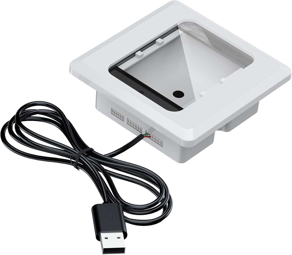Alacrity Embedded Barcode Scanner,1D/2D QR Code Scanning Module,USB Interface,NFC Reader for Access Control,Locker Code Scanning,Payment Systems,White