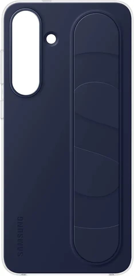 Samsung Galaxy S25 FE Standing Grip Phone Case, Protective Cover with Stand, Hands Free, Secure Grip, Soft, Comfortable Design, US Version, Dark Blue
