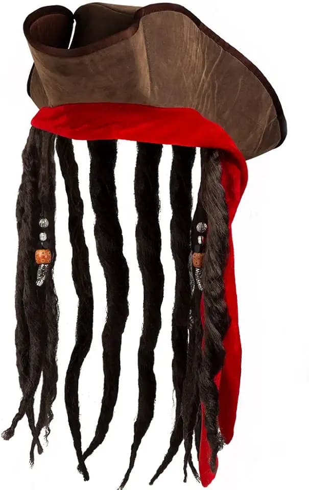 Boland - Piratenhut Dirty Jack mit Haar, 59 cm