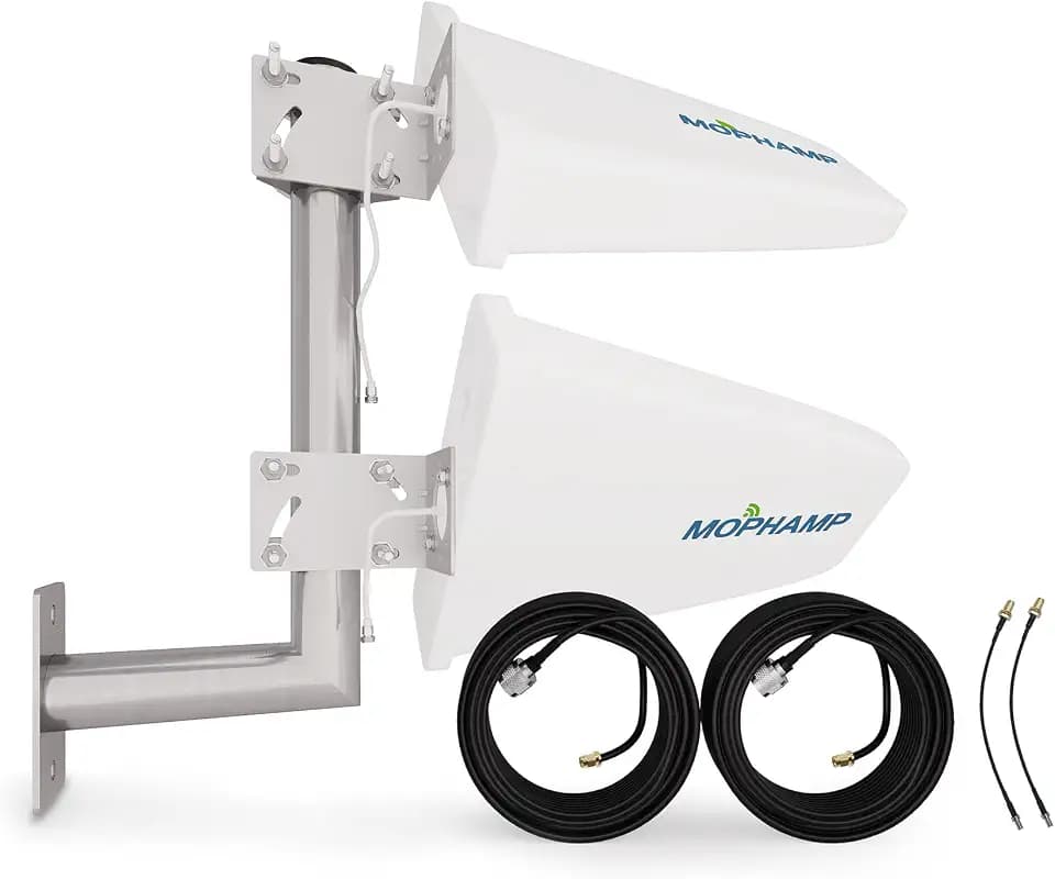 MIMO 2x2 External 4G LTE/5G Log Periodic Antenna 698-3800 MHz 10dBi Works with Hotspots, Routers, Gateways SMA TS9 Ports | L-Mount Included