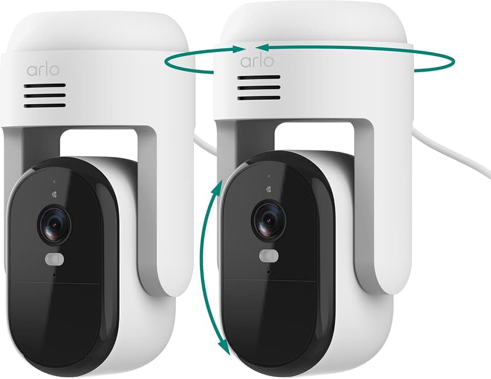 Arlo Essential Outdoor Pan Tilt Zoom Security Camera 2K Wired - 2-Cam