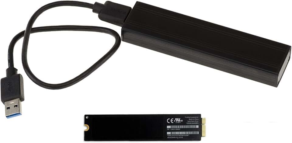 KALEA-INFORMATIQUE Mac Air 2010 2011 SSD-Gehäuse auf USB3 (USB 3.0 5G) für Mac SSDs mit 6+12 Pins (MC505 MC506 MC965 MC968)