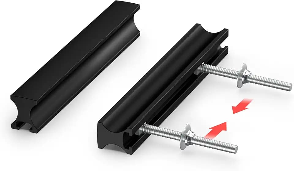 homdiy 10 Pack Adjustable Black Cabinet Pulls 1" to 4" (25-102mm) Adjustable Hole Distance Drawer Pulls