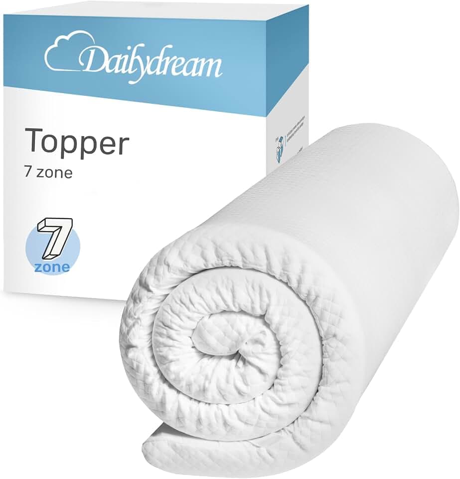 Dailydream 7-Zonen Topper 100x200cm aus Kaltschaum, 6 cm hoch
