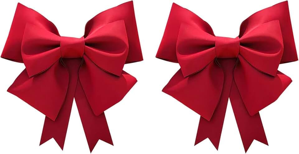2er Set große Schleife Geschenk geschenkschleife groß, 50x60 cm, Weinrot | große schleife für Party, Hochzeit, Auto, Weihnachten – DIY Deko