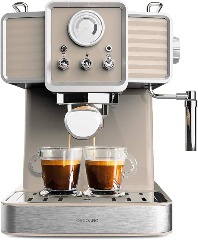 Cecotec Espressomaschine Power Espresso 20 Tradizionale Light Beige, 1350 W