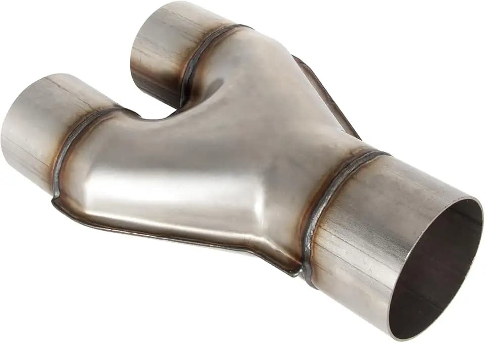 MXA 3" Y Pipe Exhaust, Stainless Steel 3 inches Exhaust Y Pipe, Universal Dual Exhaust Adapter Connector, 3" to 2.5" Mid Connector Exhaust Y Tubing, Weld on (3"x2.5"x10")