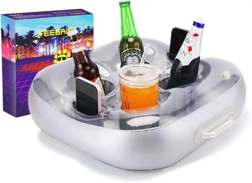 Drink Holder,Drink Float for Beach Party,Accessories for Pool &Hot Tub with Multi-Use Large Capacity