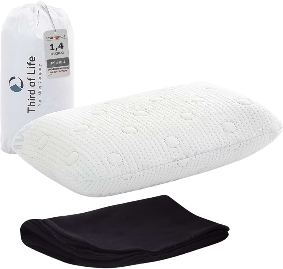 Reisekissen VOLAR, Ergonomisches Memory-Foam Nackenkissen mit Thermo Bezug