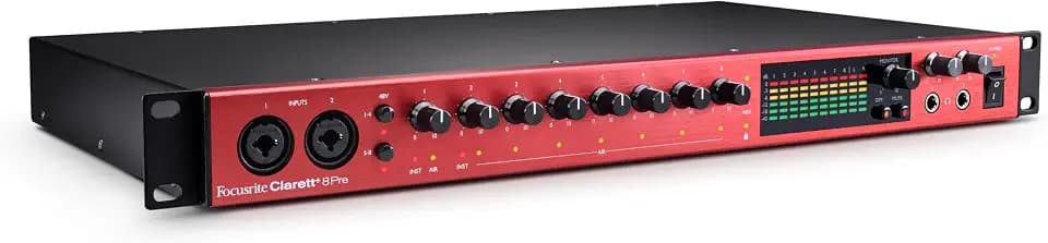 Focusrite Clarett+ 8Pre USB-C-Audio-Interface mit 18 Ein- und 20 Ausgängen