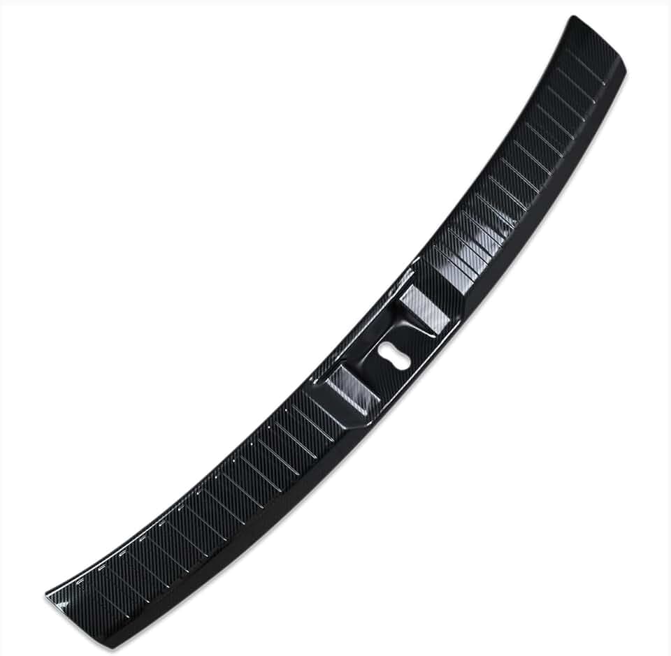 Beautost for Hondda CRV CR-V 2023 2024 2025 2026 Rear Inside Bumper Sill Plate Guard Cover Trim (Carbon Fiber Black)