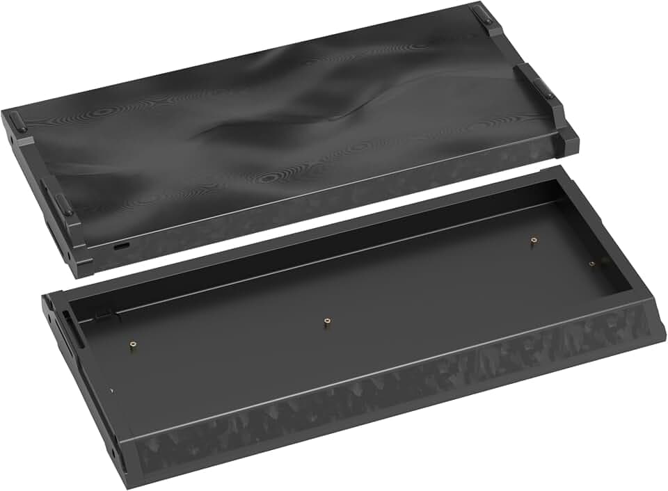 kutethy KY60 Anodizing Aluminum Keyboard Case,60% Mechanical Gaming Keyboard,Full CNC Hall Effect Keyboard Compatible with Wooting60 Mad60 Win60 GH60 60HE (Black)