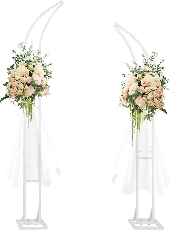 2pcs Large Wedding Arch 8.2Ft&6.9Ft Balloon Floral Arch Stand for Party