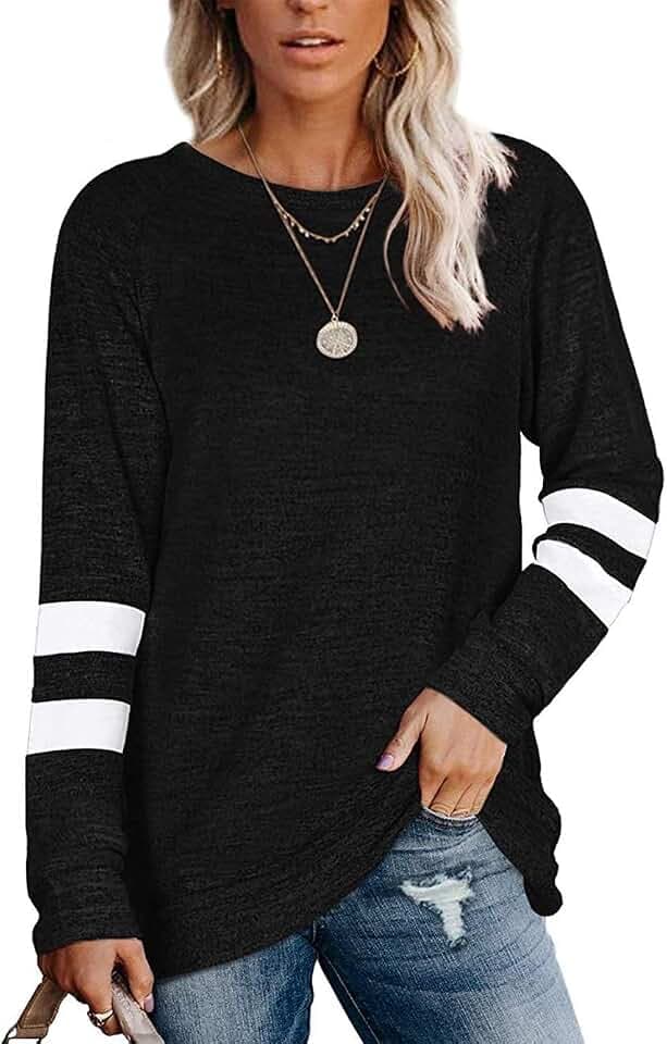 Famulily Langarmshirts für Damen Baumwolle Dünne