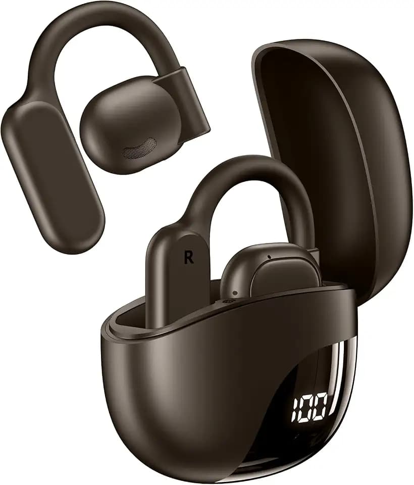 AI Translation Earbuds Real Time 164 Languages 80H Playtime Translator Ear Buds Audifonos Traductores Inglés Español Wireless Earphones Bluetooth AI Headphone for Travel Meeting Learning K08 WarmBlack