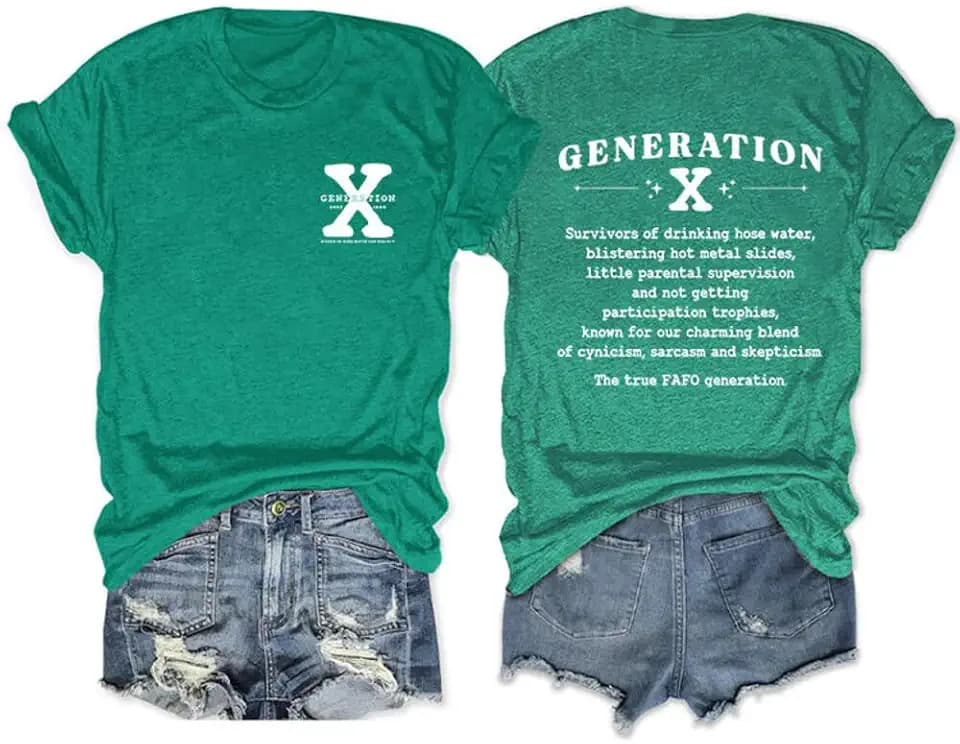 Gen X T Shirt Women Raised On Hose Water Shirt Generation X Shirt Graphic Funny Tee Tops