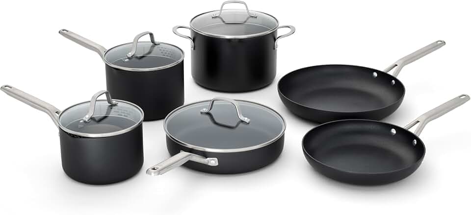 Calphalon® Hard-Anodized Nonstick 10-Piece Cookware Set