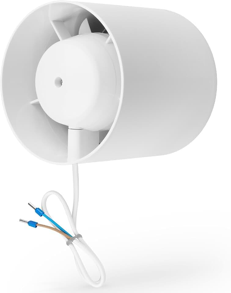 INLINE Rohrventilator 100mm Rückstauklappe 130m³/h, 12W, 34dB
