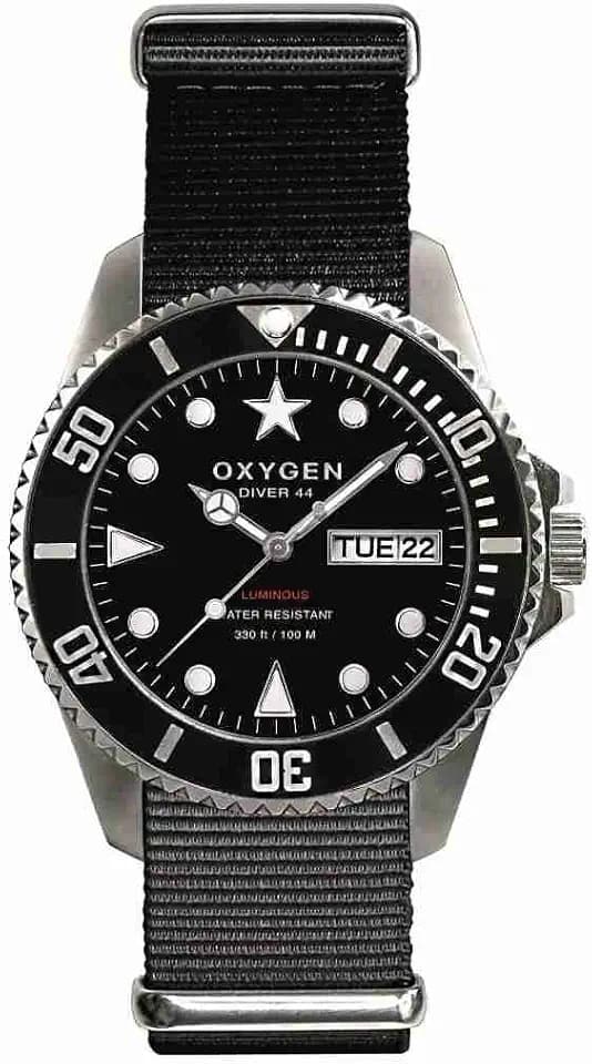 Oxygen Unisex-Armbanduhr Moby Dick 44 Analog Quarz Nylon EX-D-MOB-44-NN-BL